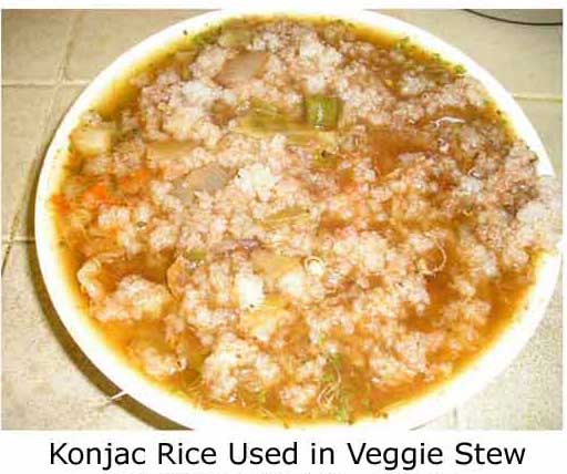 Konjac Rice Veggie Stew -- Almost Zero Calories